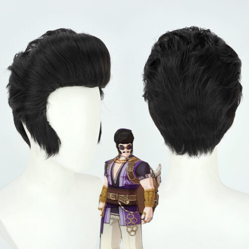 Cosplay Wig Genshin impact Liben Character Wig Halloween props Suitable for role-playing Heat Resistant Stylable Multiple Bright Colors Gift for Comic Exhibition Enthusiasts Holiday