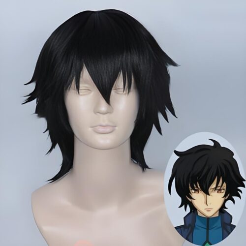 Cosplay Wig Mobile Suit Setsuna F Seiei Character Wig Halloween props Suitable for role-playing Heat Resistant Stylable Multiple Bright Colors Gift for Comic Exhibition Enthusiasts Holiday