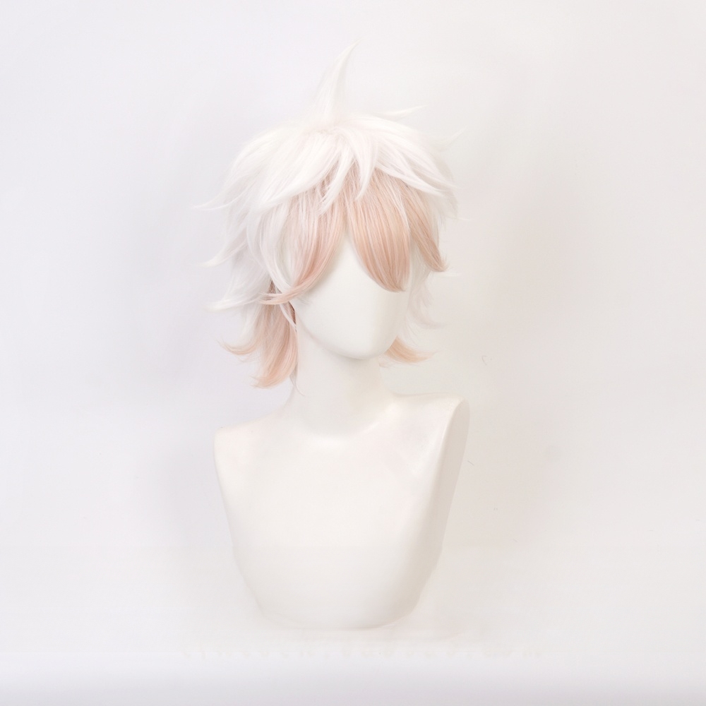 Cosplay Wig Compatible with Danganronpa Nagito Komaeda Character Wig Halloween props Suitable for role-playing Heat Resistant Stylable Multiple Bright Colors Gift for Comic Exhibition Enthusiasts Holiday - Image 2
