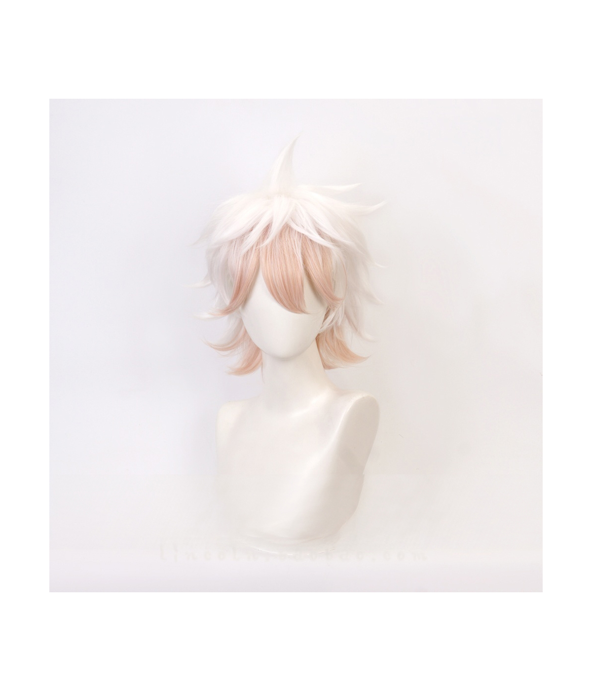 Cosplay Wig Compatible with Danganronpa Nagito Komaeda Character Wig Halloween props Suitable for role-playing Heat Resistant Stylable Multiple Bright Colors Gift for Comic Exhibition Enthusiasts Holiday