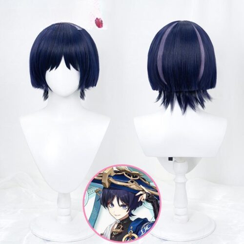 Cosplay Wig Genshin impact Kunikuzushi Wanderer Character Wig Halloween props Suitable for role-playing Heat Resistant Stylable Multiple Bright Colors Gift for Comic Exhibition Enthusiasts Holiday