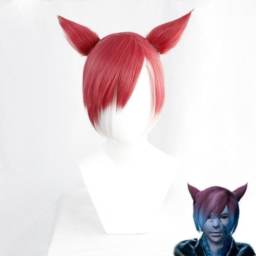 Cosplay Wig Final Fantasy G'raha Tia Character Wig Halloween props Suitable for role-playing Heat Resistant Stylable Multiple Bright Colors Gift for Comic Exhibition Enthusiasts Holiday