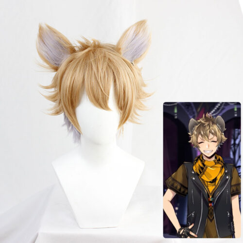 Cosplay Wig Compatible with Twisted-Wonderland Ruggie Bucchi Character Wig Suitable for role-playing Heat Resistant Stylable Multiple Bright Colors Gift for Comic Exhibition Enthusiasts Holiday