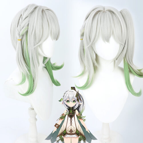 Cosplay Wig Genshin impact Nahida Character Wig Halloween props Suitable for role-playing Heat Resistant Stylable Multiple Bright Colors Gift for Comic Exhibition Enthusiasts Holiday