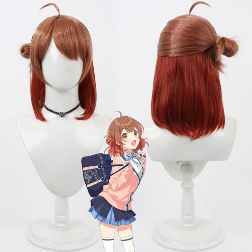 Cosplay Wig Compatible with Gakuen IDOLM@STER Hanami Ume Character Wig Halloween props Suitable for role-playing Heat Resistant Stylable Multiple Bright Colors Gift for Comic Exhibition Enthusiasts Holiday