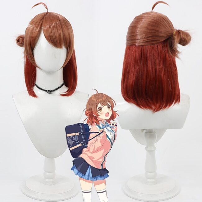 Cosplay Wig Compatible with Gakuen IDOLM@STER Hanami Ume Character Wig Halloween props Suitable for role-playing Heat Resistant Stylable Multiple Bright Colors Gift for Comic Exhibition Enthusiasts Holiday