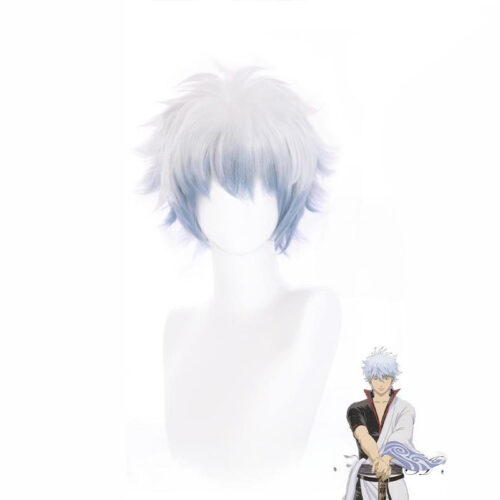 Cosplay Wig Compatible with Gintama Gintoki Sakata Character Wig Suitable for role-playing Heat Resistant Stylable Multiple Bright Colors Gift for Comic Exhibition Enthusiasts Holiday