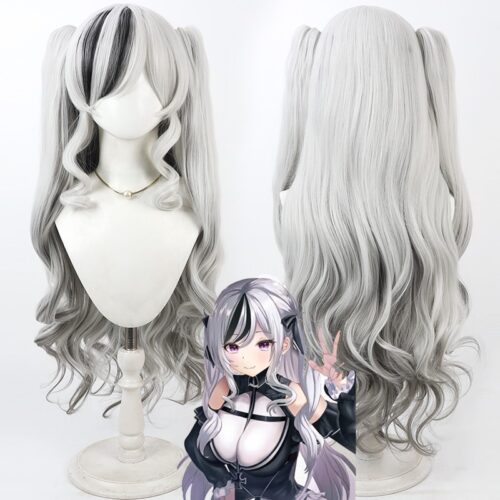 Cosplay Wig Azur Lane KMS Elbe Character Wig Halloween props Suitable for role-playing Heat Resistant Stylable Multiple Bright Colors Gift for Comic Exhibition Enthusiasts Holiday