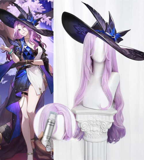 Cosplay Wig Honkai: Star Rail Jade Character Wig Halloween props Suitable for role-playing Heat Resistant Stylable Multiple Bright Colors Gift for Comic Exhibition Enthusiasts Holiday