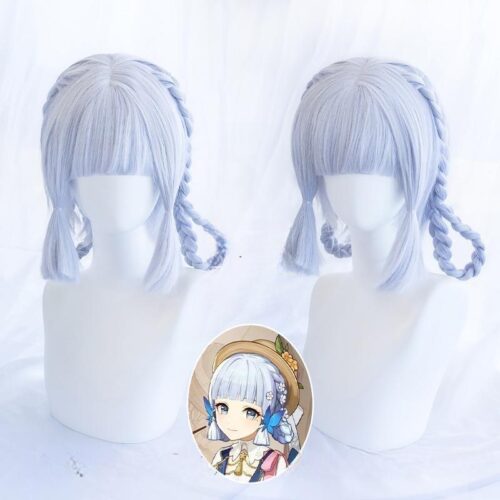 Cosplay Wig Genshin impact Kamisato Ayaka Character Wig Halloween props Suitable for role-playing Heat Resistant Stylable Multiple Bright Colors Gift for Comic Exhibition Enthusiasts Holiday