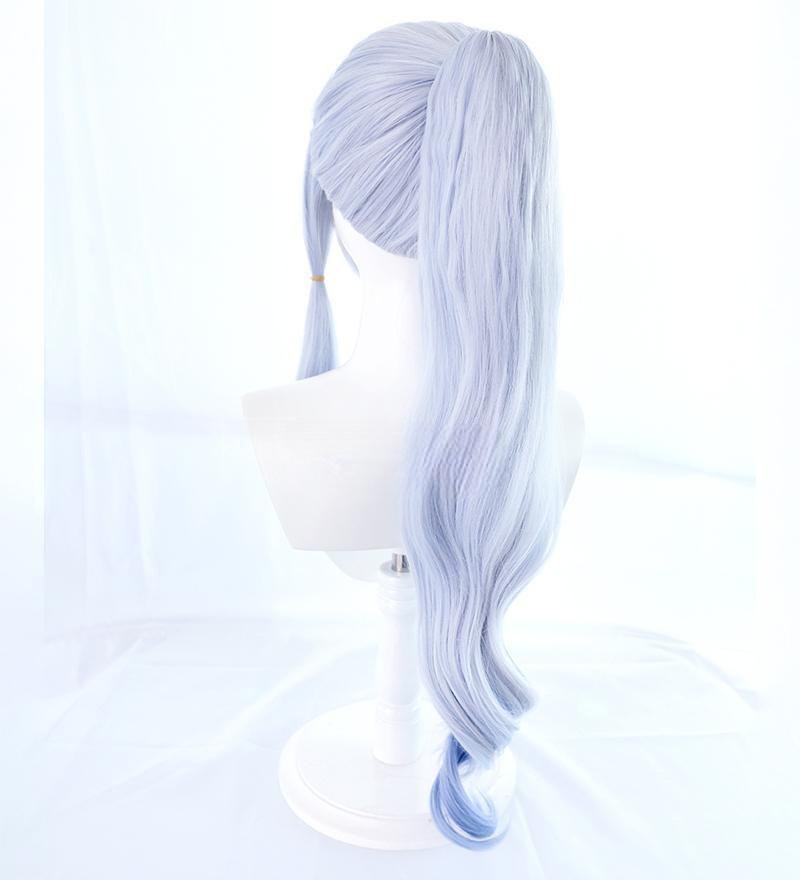 Cosplay Wig Genshin impact Kamisato Ayaka Character Wig Halloween props Suitable for role-playing Heat Resistant Stylable Multiple Bright Colors Gift for Comic Exhibition Enthusiasts Holiday - Image 4
