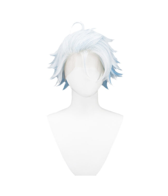 Cosplay Wig Genshin impact Chongyun Character Wig Halloween props Suitable for role-playing Heat Resistant Stylable Multiple Bright Colors Gift for Comic Exhibition Enthusiasts Holiday