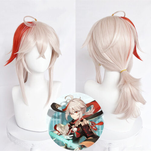 Cosplay Wig Genshin impact Kaedehara Kazuha Character Wig Halloween props Suitable for role-playing Heat Resistant Stylable Multiple Bright Colors Gift for Comic Exhibition Enthusiasts Holiday