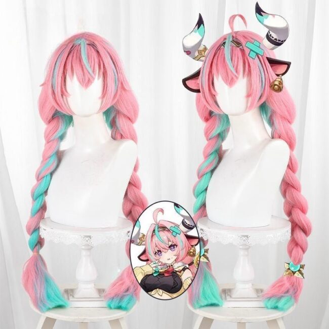 Cosplay Wig Genshin impact Varesa Character Wig Halloween props Suitable for role-playing Heat Resistant Stylable Multiple Bright Colors Gift for Comic Exhibition Enthusiasts Holiday