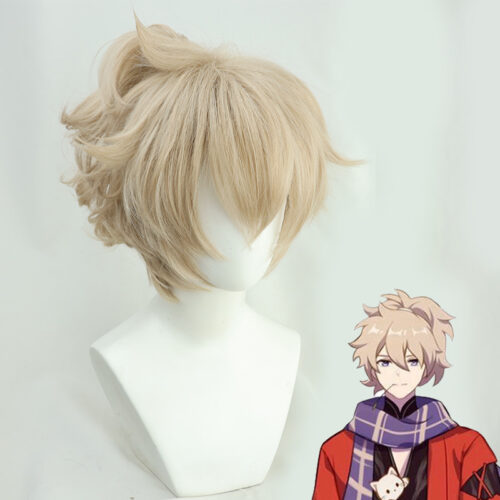 Cosplay Wig Genshin impact Kaedehara Kazuha Character Wig Halloween props Suitable for role-playing Heat Resistant Stylable Multiple Bright Colors Gift for Comic Exhibition Enthusiasts Holiday