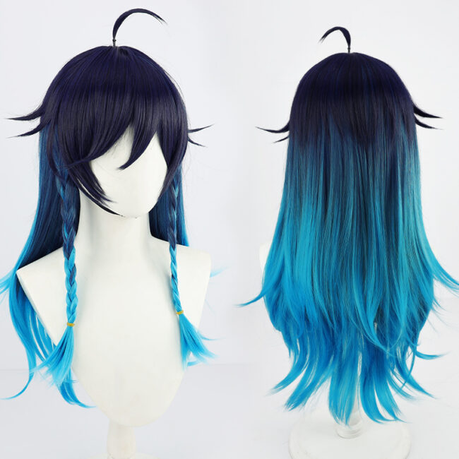 Cosplay Wig Genshin impact Venti Character Wig Halloween props Suitable for role-playing Heat Resistant Stylable Multiple Bright Colors Gift for Comic Exhibition Enthusiasts Holiday - Image 4