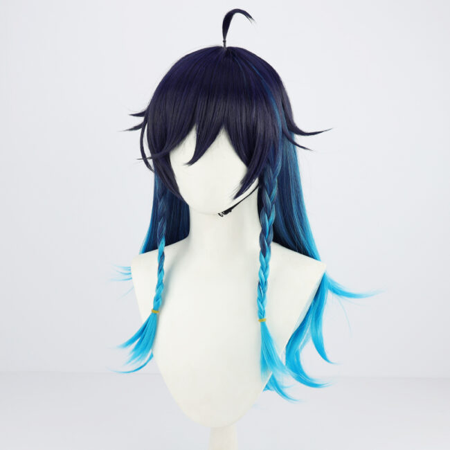 Cosplay Wig Genshin impact Venti Character Wig Halloween props Suitable for role-playing Heat Resistant Stylable Multiple Bright Colors Gift for Comic Exhibition Enthusiasts Holiday - Image 2