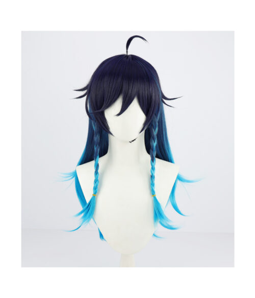 Cosplay Wig Genshin impact Venti Character Wig Halloween props Suitable for role-playing Heat Resistant Stylable Multiple Bright Colors Gift for Comic Exhibition Enthusiasts Holiday