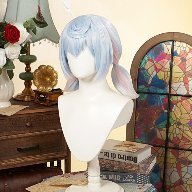 Cosplay Wig Genshin impact Sigewinne Character Wig Halloween props Suitable for role-playing Heat Resistant Stylable Multiple Bright Colors Gift for Comic Exhibition Enthusiasts Holiday - Image 5