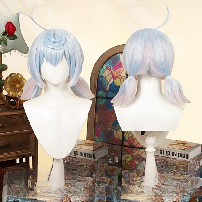 Cosplay Wig Genshin impact Sigewinne Character Wig Halloween props Suitable for role-playing Heat Resistant Stylable Multiple Bright Colors Gift for Comic Exhibition Enthusiasts Holiday - Image 3