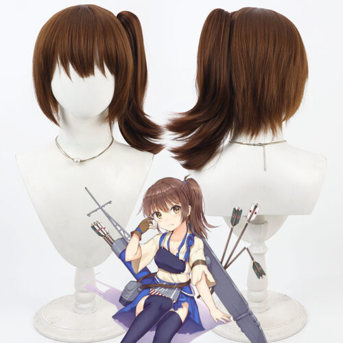 Cosplay Wig Compatible with Azur Lane IJN Kaga Character Wig Halloween props Suitable for role-playing Heat Resistant Stylable Multiple Bright Colors Gift for Comic Exhibition Enthusiasts Holiday
