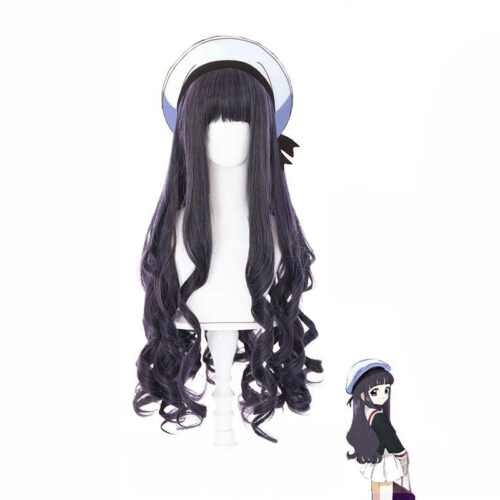 Cosplay Wig Compatible with Cardcaptor Sakura Daidouji Tomoyo Character Wig Suitable for role-playing Heat Resistant Stylable Multiple Bright Colors Gift for Comic Exhibition Enthusiasts Holiday