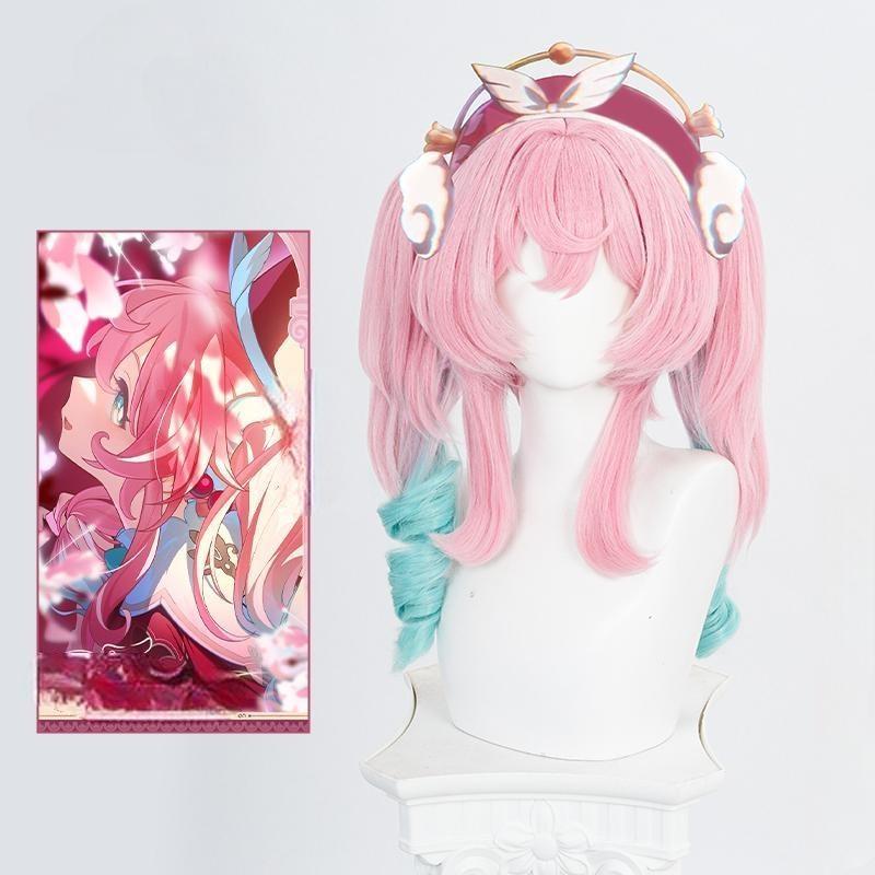 Cosplay Wig Honkai: Star Rail Hyacine Character Wig Halloween props Suitable for role-playing Heat Resistant Stylable Multiple Bright Colors Gift for Comic Exhibition Enthusiasts Holiday