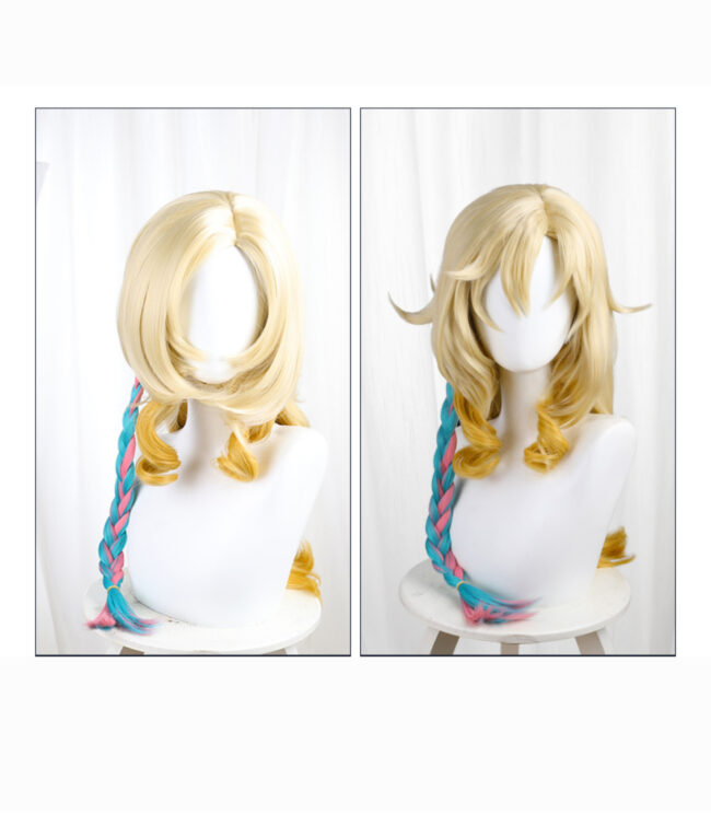 Cosplay Wig Genshin impact Xilonen Character Wig Halloween props Suitable for role-playing Heat Resistant Stylable Multiple Bright Colors Gift for Comic Exhibition Enthusiasts Holiday - Image 3