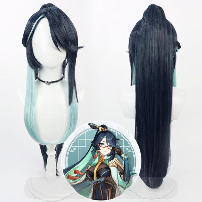 Cosplay Wig Genshin impact Xianyun Character Wig Halloween props Suitable for role-playing Heat Resistant Stylable Multiple Bright Colors Gift for Comic Exhibition Enthusiasts Holiday
