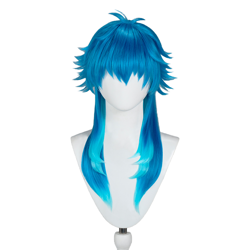 Cosplay Wig Compatible with DRAMAtical Murder Seragaki Aoba Character Wig Suitable for role-playing Heat Resistant Stylable Multiple Bright Colors Gift for Comic Exhibition Enthusiasts Holiday