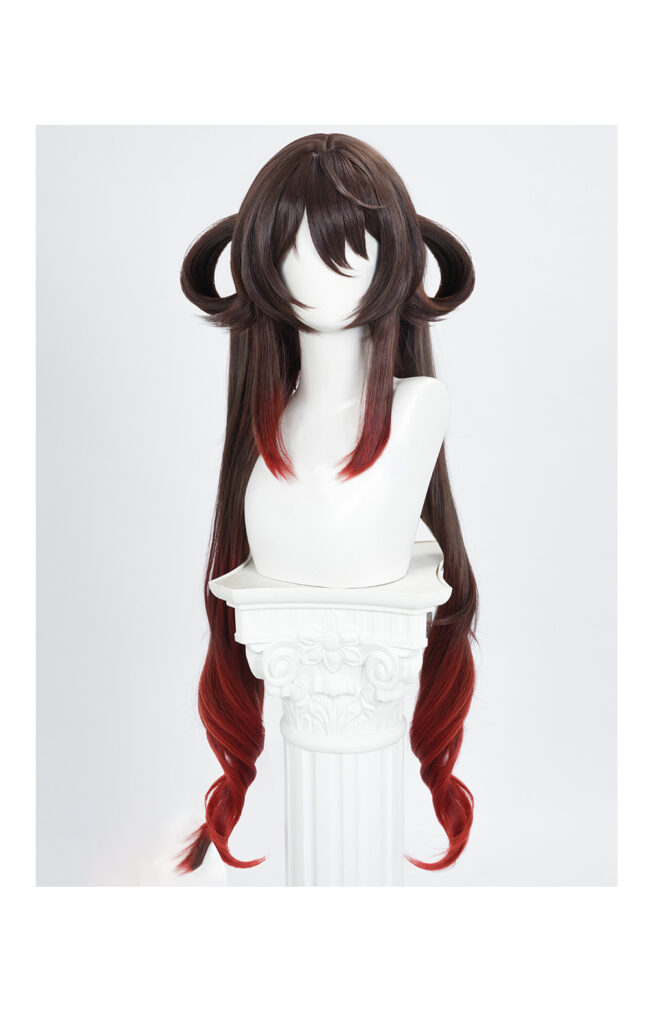 Genshin impact Hu Tao Cosplay Wig Character Wig Halloween props Suitable for role-playing Heat Resistant Stylable Multiple Bright Colors Gift for Comic Exhibition Enthusiasts Holiday - Image 4