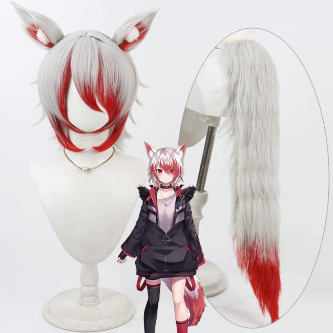 Cosplay Wig VTuber Syusetu Kohaku Character Wig Halloween props Suitable for role-playing Heat Resistant Stylable Multiple Bright Colors Gift for Comic Exhibition Enthusiasts Holiday