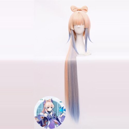 Cosplay Wig Genshin impact Sangonomiya Kokomi Character Wig Halloween props Suitable for role-playing Heat Resistant Stylable Multiple Bright Colors Gift for Comic Exhibition Enthusiasts Holiday