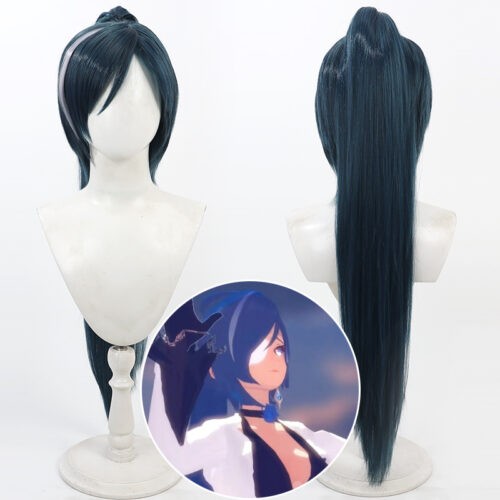 Cosplay Wig Genshin impact Kaeya Alberich Character Wig Halloween props Suitable for role-playing Heat Resistant Stylable Multiple Bright Colors Gift for Comic Exhibition Enthusiasts Holiday
