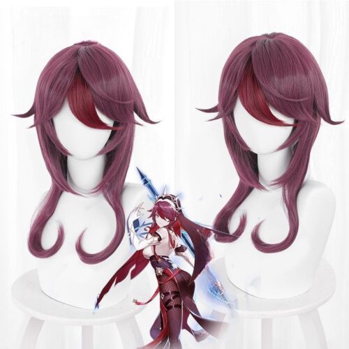 Cosplay Wig Genshin impact Rosaria Character Wig Halloween props Suitable for role-playing Heat Resistant Stylable Multiple Bright Colors Gift for Comic Exhibition Enthusiasts Holiday