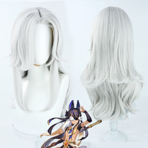Cosplay Wig Genshin impact Cyno Character Wig Halloween props Suitable for role-playing Heat Resistant Stylable Multiple Bright Colors Gift for Comic Exhibition Enthusiasts Holiday