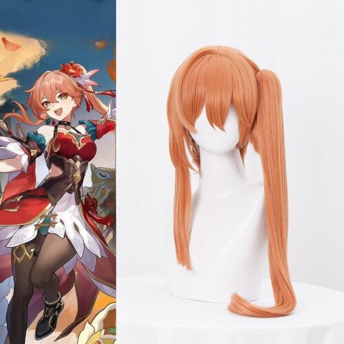 Cosplay Wig Honkai: Star Rail Guinaifen Character Wig Halloween props Suitable for role-playing Heat Resistant Stylable Multiple Bright Colors Gift for Comic Exhibition Enthusiasts Holiday