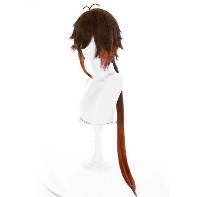 Cosplay Wig Genshin impact Zhongli Character Wig Halloween props Suitable for role-playing Heat Resistant Stylable Multiple Bright Colors Gift for Comic Exhibition Enthusiasts Holiday - Image 2