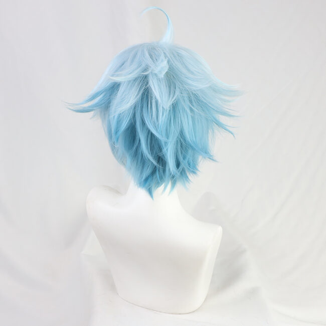 Cosplay Wig Genshin impact Chongyun Character Wig Halloween props Suitable for role-playing Heat Resistant Stylable Multiple Bright Colors Gift for Comic Exhibition Enthusiasts Holiday - Image 4