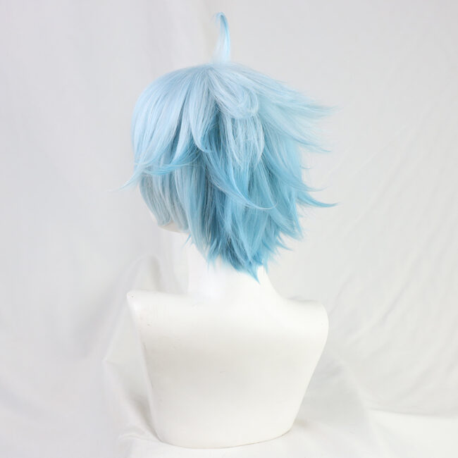 Cosplay Wig Genshin impact Chongyun Character Wig Halloween props Suitable for role-playing Heat Resistant Stylable Multiple Bright Colors Gift for Comic Exhibition Enthusiasts Holiday - Image 2