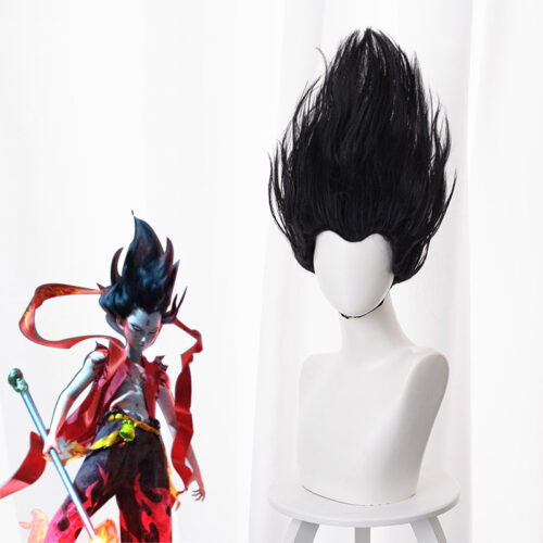 Cosplay Wig Compatible with Ne Zha Ne Zha Character Wig Suitable for role-playing Heat Resistant Stylable Multiple Bright Colors Gift for Comic Exhibition Enthusiasts Holiday
