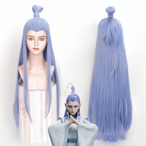 Cosplay Wig Compatible with Ne Zha Aobing Character Wig Suitable for role-playing Heat Resistant Stylable Multiple Bright Colors Gift for Comic Exhibition Enthusiasts Holiday