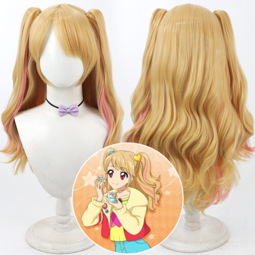 Cosplay Wig Aikatsu STARS！Natsuki Mikuru Character Wig Halloween props Suitable for role-playing Heat Resistant Stylable Multiple Bright Colors Gift for Comic Exhibition Enthusiasts Holiday