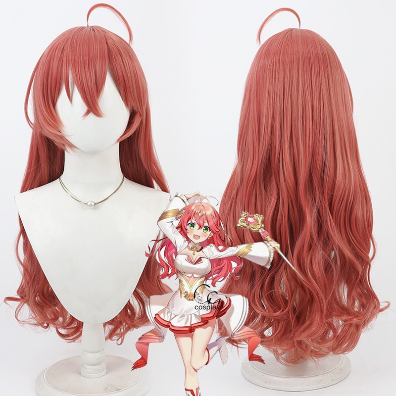 Cosplay Wig Compatible with hololive Sakura Miko Character Wig Suitable for role-playing Heat Resistant Stylable Multiple Bright Colors Gift for Comic Exhibition Enthusiasts Holiday