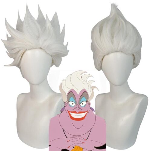 Cosplay Wig Compatible with Ursula Character Wig Suitable for role-playing Heat Resistant Stylable Multiple Bright Colors Gift for Comic Exhibition Enthusiasts Holiday