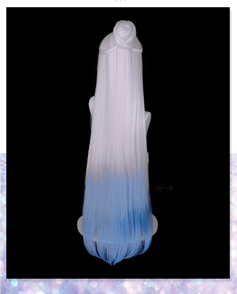 Cosplay Wig Honkai: Star Rail Jingliu Character Wig Halloween props Suitable for role-playing Heat Resistant Stylable Multiple Bright Colors Gift for Comic Exhibition Enthusiasts Holiday - Image 3