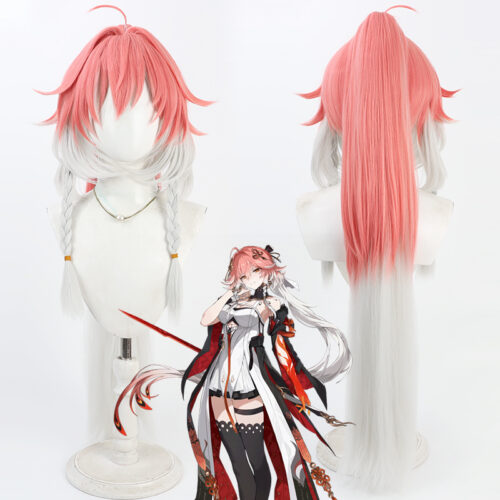 Cosplay Wig WutheringWaves Changli Character Wig Halloween props Suitable for role-playing Heat Resistant Stylable Multiple Bright Colors Gift for Comic Exhibition Enthusiasts Holiday