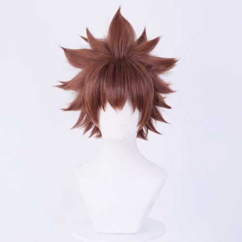 Cosplay Wig Compatible with HITMAN REBORN! Sawada Tsunayoshi Character Wig Suitable for role-playing Heat Resistant Stylable Multiple Bright Colors Gift for Comic Exhibition Enthusiasts Holiday