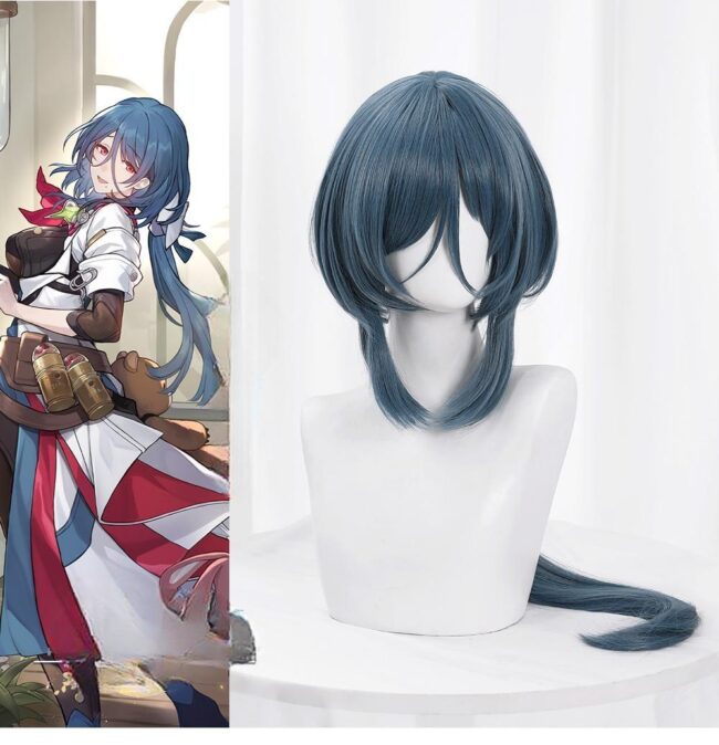 Cosplay Wig Honkai: Star Rail Natasha Character Wig Halloween props Suitable for role-playing Heat Resistant Stylable Multiple Bright Colors Gift for Comic Exhibition Enthusiasts Holiday