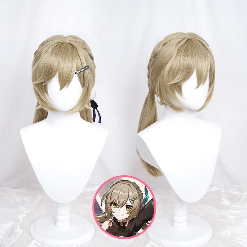 Cosplay Wig Honkai: Star Rail Qingque Character Wig Halloween props Suitable for role-playing Heat Resistant Stylable Multiple Bright Colors Gift for Comic Exhibition Enthusiasts Holiday